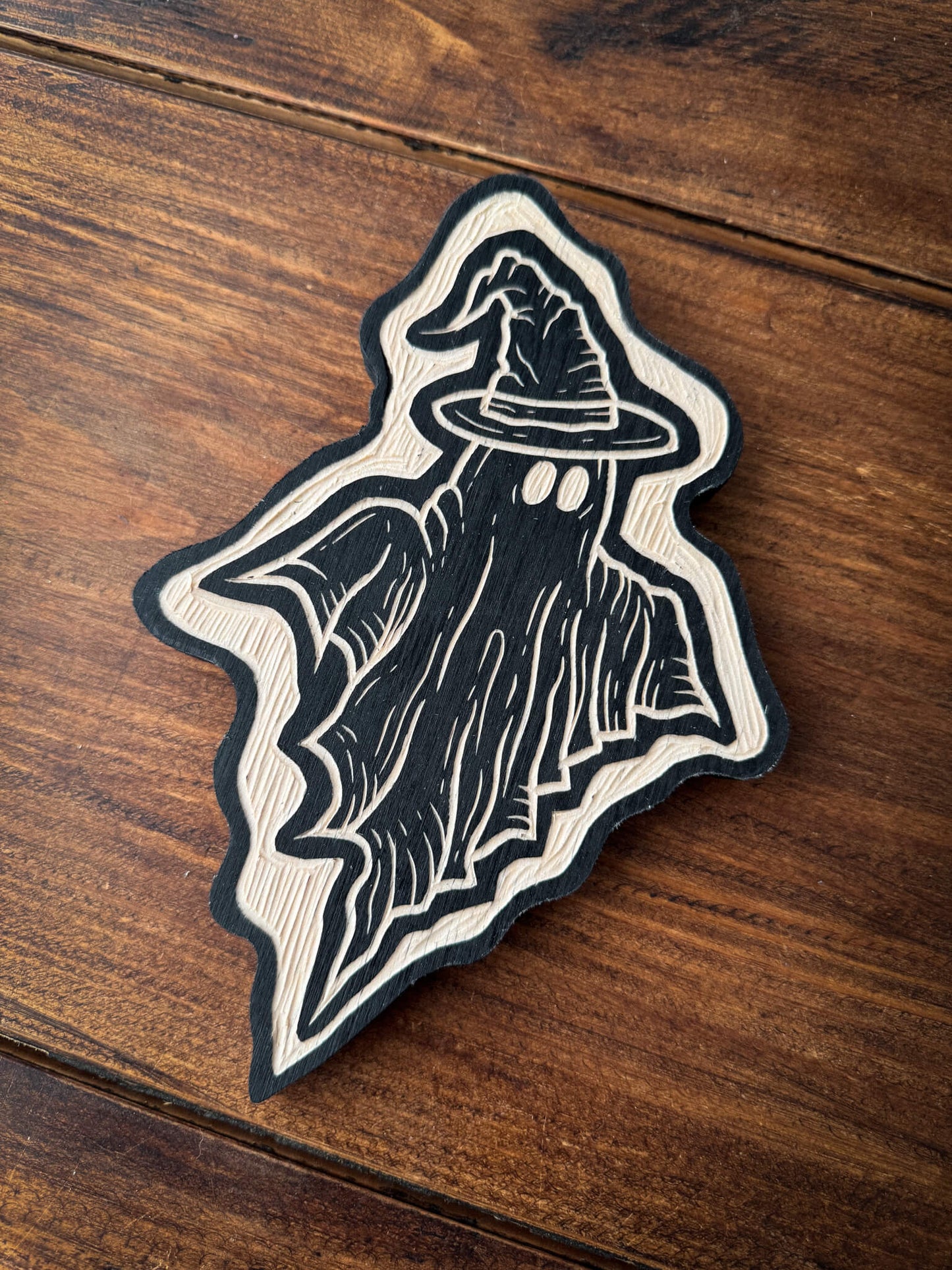 Witch Ghost Woodcut
