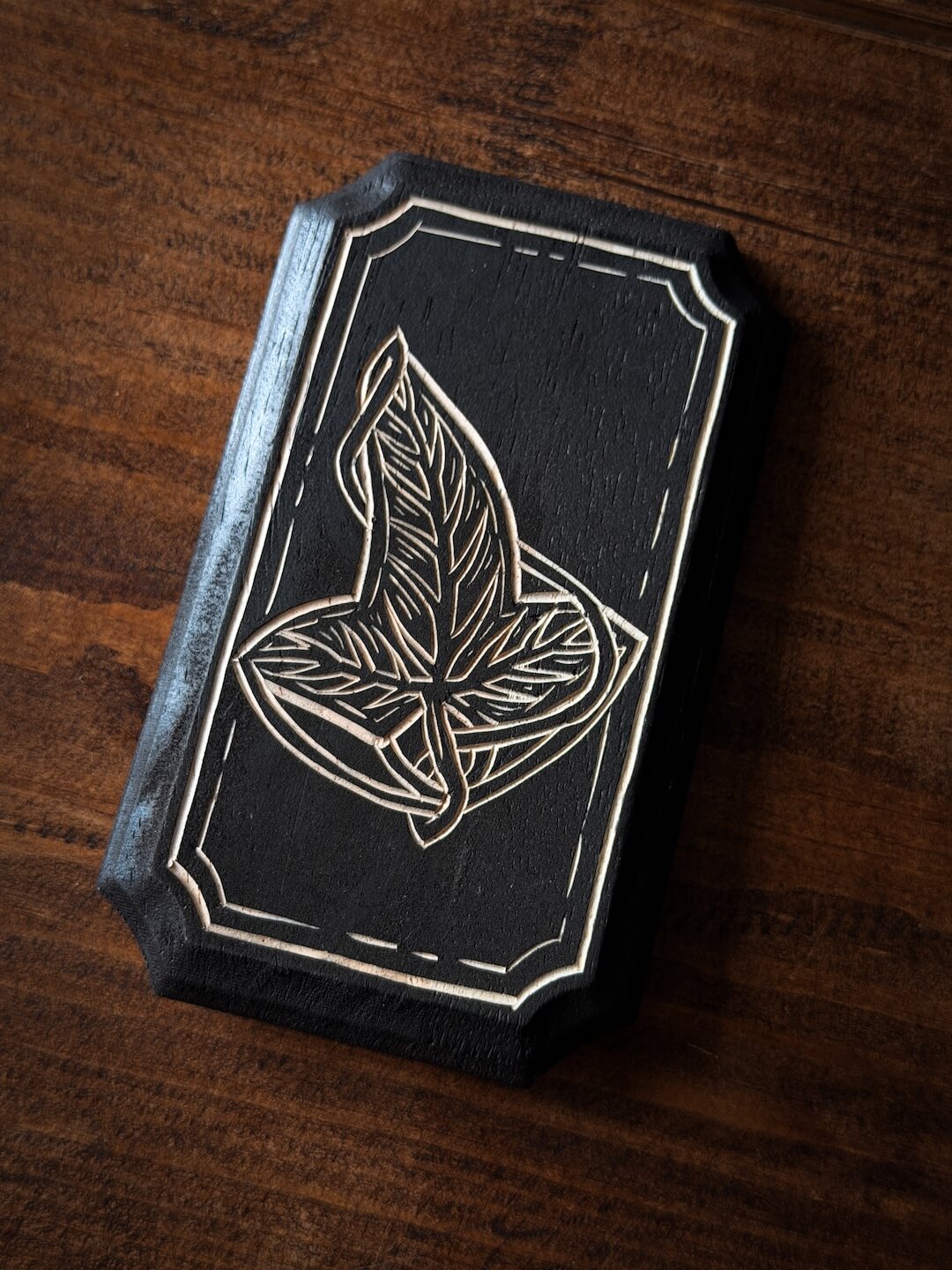 Leaf of Lorien Woodcut Plaque