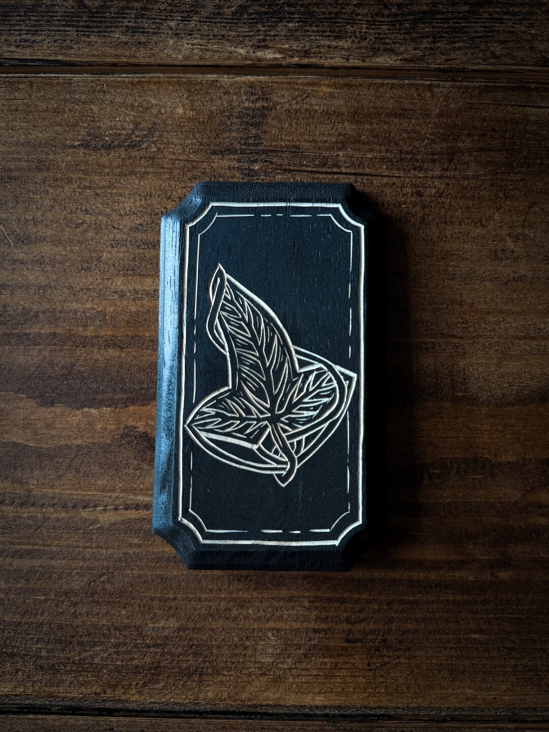 Leaf of Lorien Woodcut Plaque