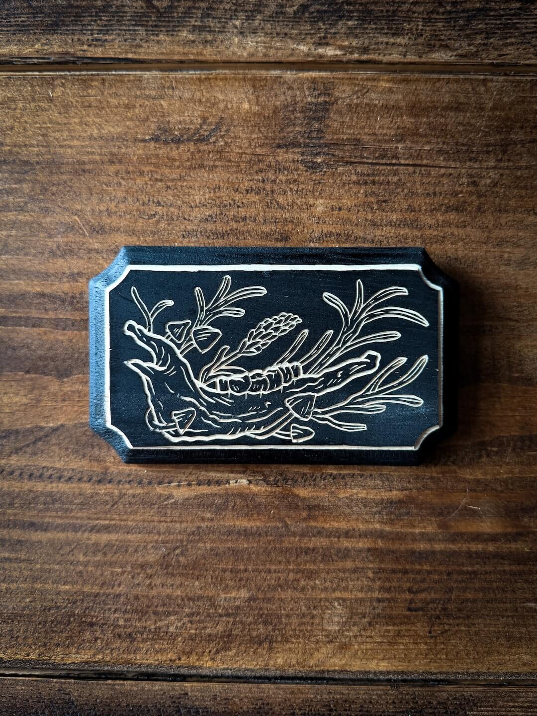Jaw Woodcut Plaque