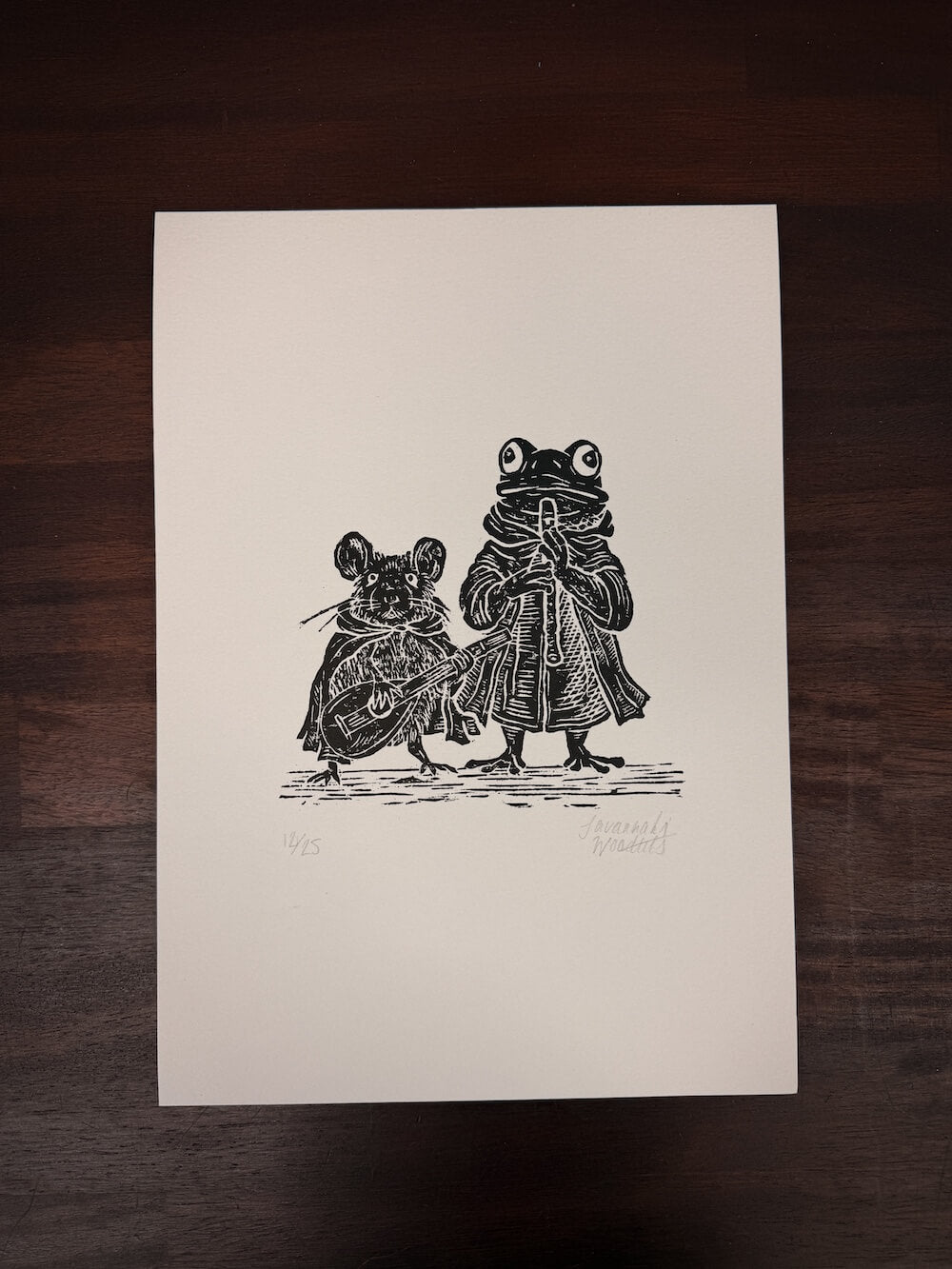 Frog and Mouse Bard print