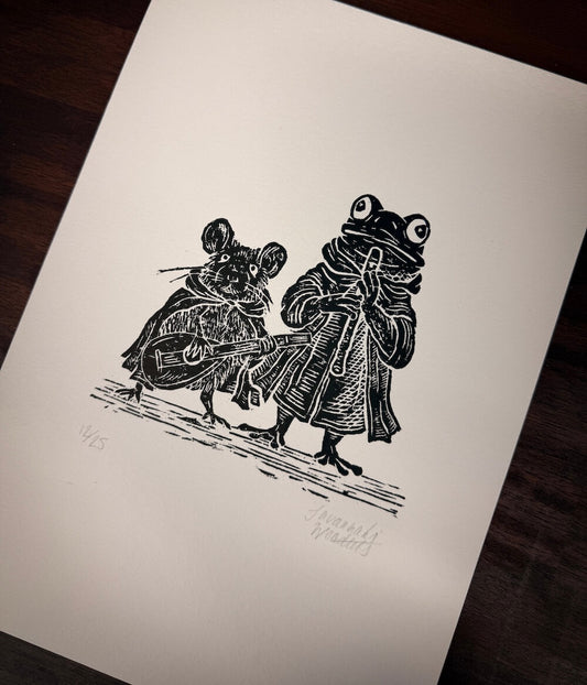 Frog and Mouse Bard print