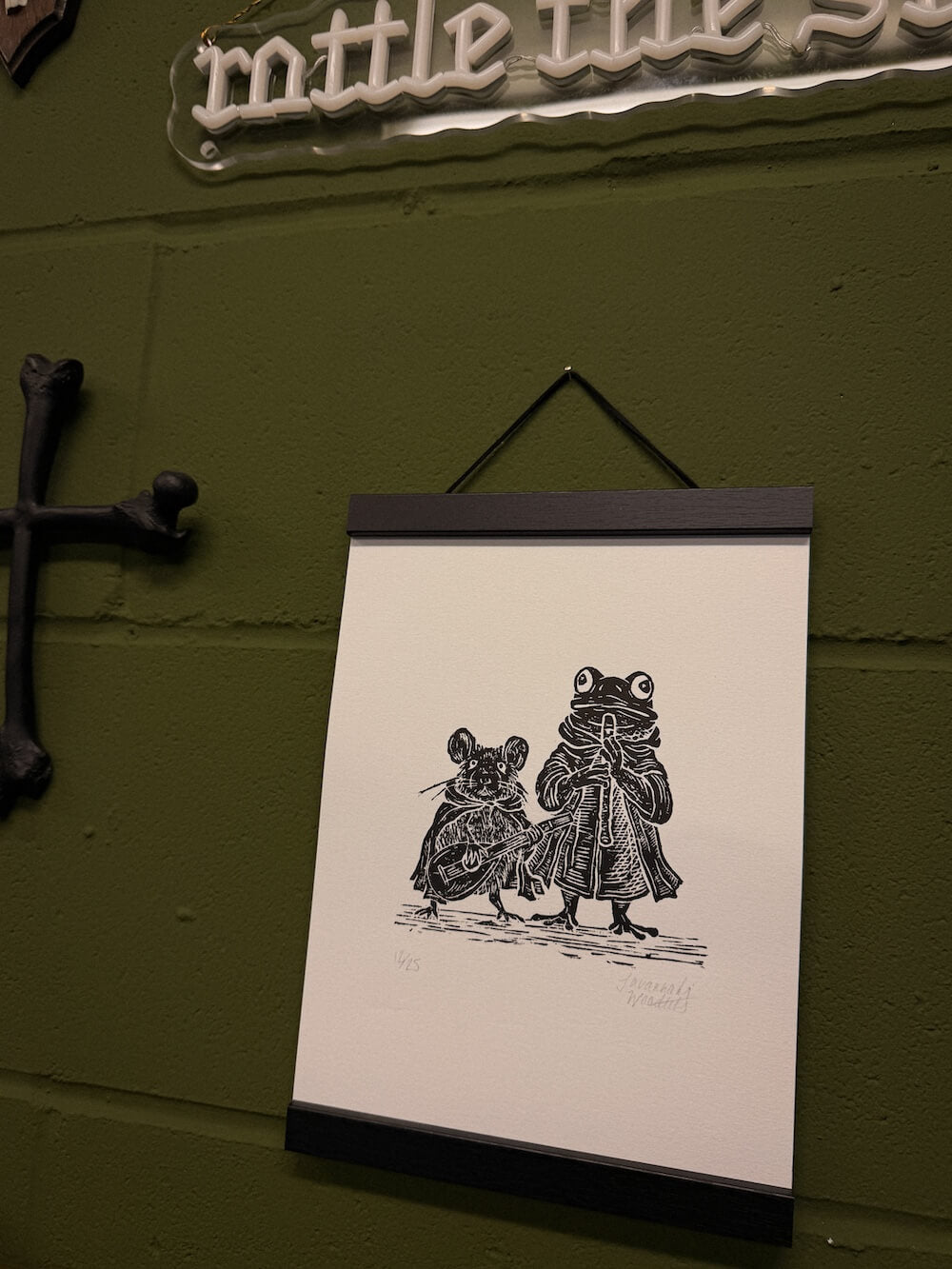 Frog and Mouse Bard print