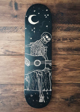 Load image into Gallery viewer, Skeleton Playing Guitar Under the Stars skate deck
