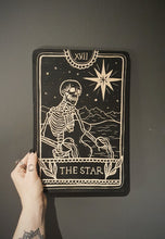 Load image into Gallery viewer, The Star Tarot Card Woodcut
