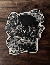 Load image into Gallery viewer, Mushroom Skull Woodcut
