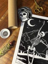 Load image into Gallery viewer, A4 Dancing Skeleton print
