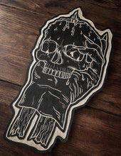 Load image into Gallery viewer, Skull Candle Woodcut
