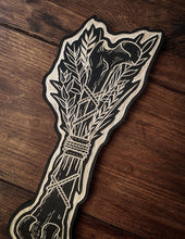 Load image into Gallery viewer, Dried Flower Bone (Rope) Woodcut
