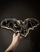 Load image into Gallery viewer, Celestial Bat Woodcut
