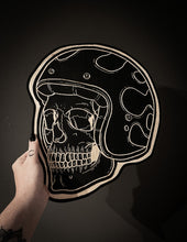 Load image into Gallery viewer, Biker Skull Woodcut
