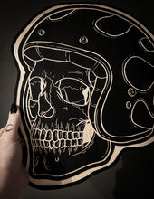 Load image into Gallery viewer, Biker Skull Woodcut
