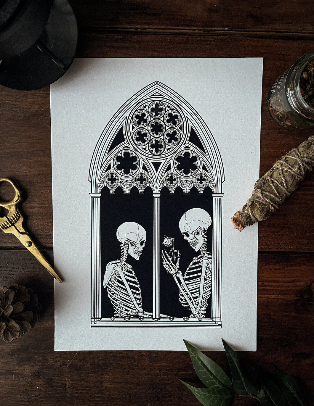 Gothic Window Print (A4)
