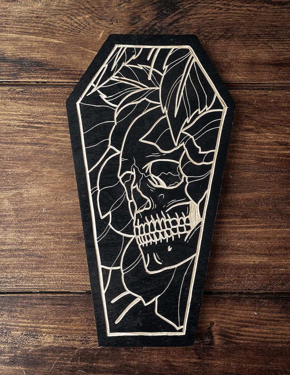 Skull peony coffin