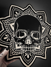 Load image into Gallery viewer, Skull Mandala Woodcut
