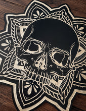 Load image into Gallery viewer, Skull Mandala Woodcut
