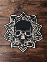 Load image into Gallery viewer, Skull Mandala Woodcut
