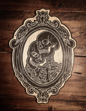 Load image into Gallery viewer, Lovers Skeleton Frame Woodcut
