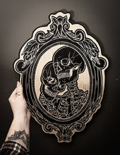 Load image into Gallery viewer, Lovers Skeleton Frame Woodcut
