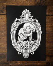 Load image into Gallery viewer, A3 + A4 Lovers Skeleton Frame Print
