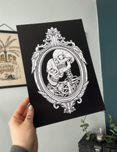 Load image into Gallery viewer, A3 + A4 Lovers Skeleton Frame Print
