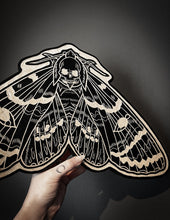 Load image into Gallery viewer, Large Death Moth Woodcut
