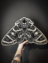 Load image into Gallery viewer, Large Death Moth Woodcut
