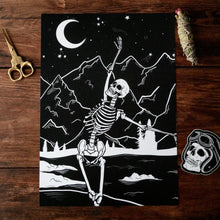 Load image into Gallery viewer, A3 Dancing Skeleton Print
