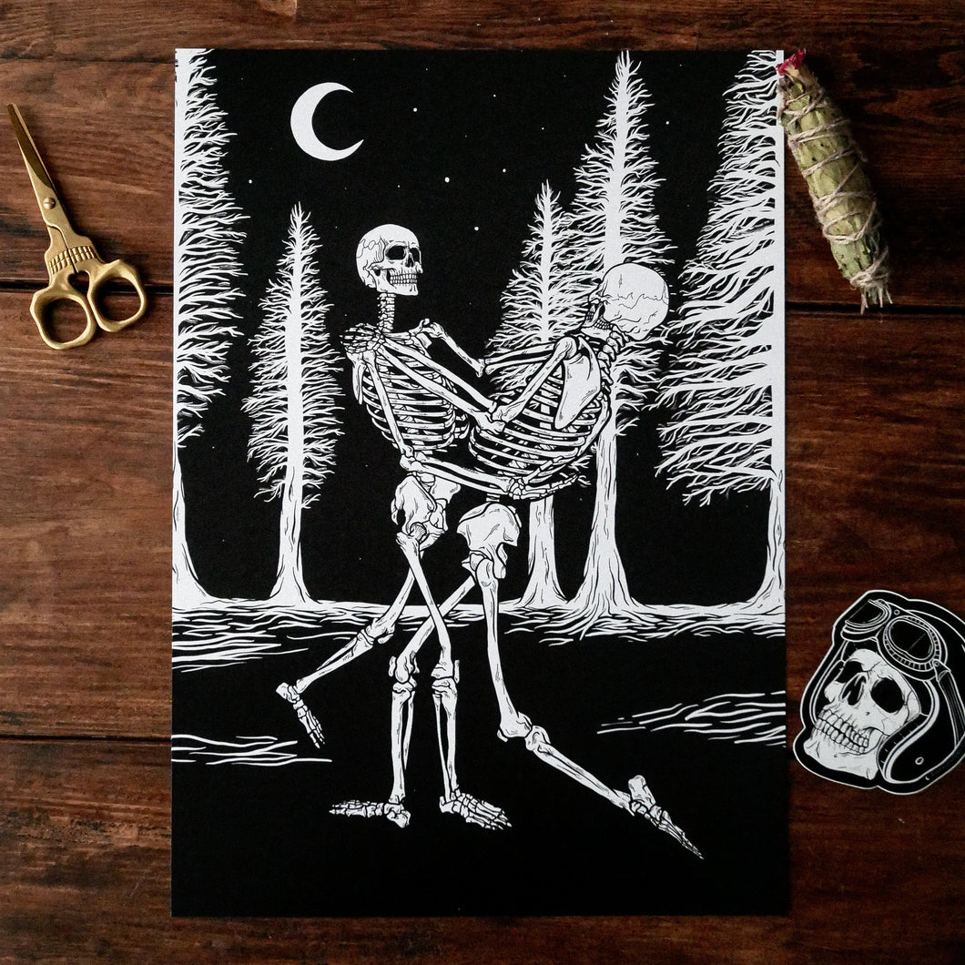 A3 + A4 Dancing Skeletons Print