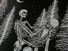 Load image into Gallery viewer, A3 + A4 Dancing Skeletons Print
