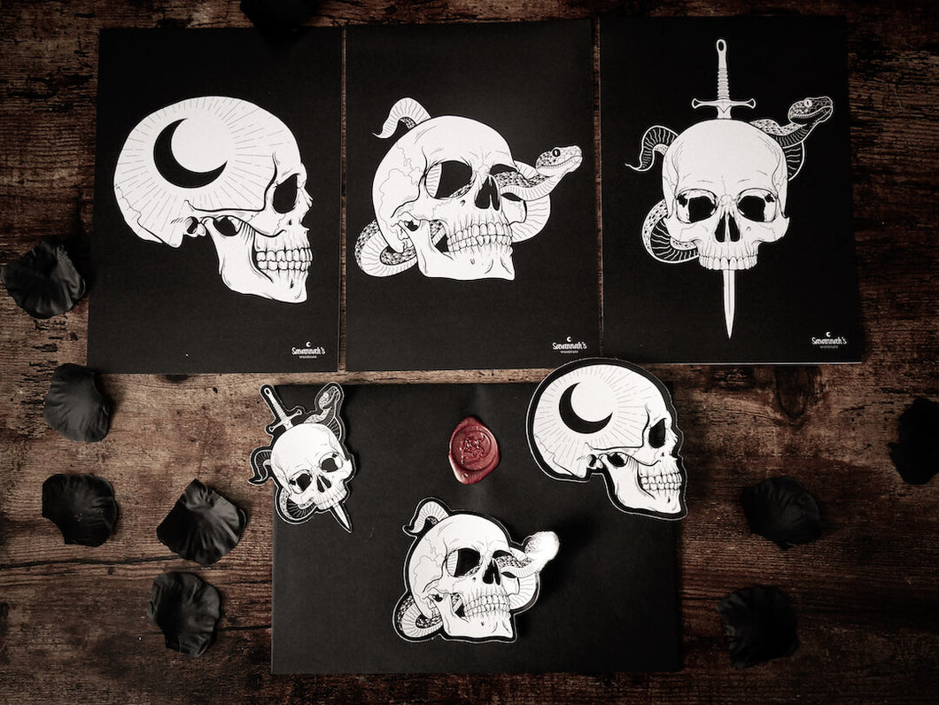 Skull A5 Print pack (Limited edition)