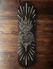 Load image into Gallery viewer, Flaming Heart Skate Deck
